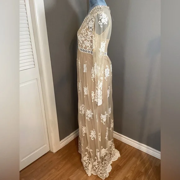 NWT Forever 21 Embroidered Lace Dress Size S - Picture 8 of 13